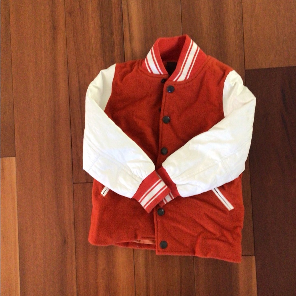 Kids Varsity Jacket - Red and White